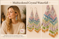 Multicolored Crystal Waterfall Chandelier Earrings